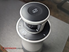 Vy uppifrån - layoutknapp och mikrofoner