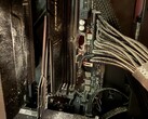 Närbild på den spel-PC som blev skjutet.