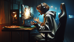 En spelare slutar på grund av raseri. (Bildkälla: Notebookcheck via Dall-e 3)