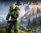 Halo Infinite med PS5-logotyp (Bildkälla: Microsoft Gaming, Sony PlayStation med ändringar)