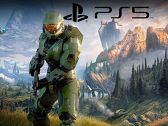 Halo Infinite med PS5-logotyp (Bildkälla: Microsoft Gaming, Sony PlayStation med ändringar)