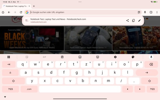 Liggande tangentbord