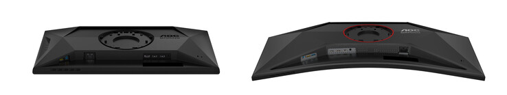 Agon 25G4SXU och Agon CU34G4Z, från vänster till höger. (Bildkälla: AOC - redigerad)