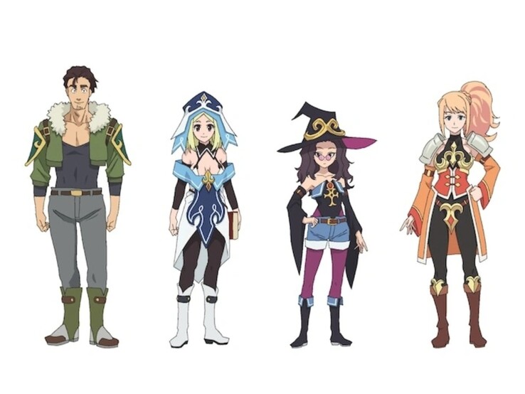 Ozuma, Acua, Megumi och Luckless fungerar som dubbelgångare i Konosuba - Bonus Stage. (Bildkälla: Crunchyroll)