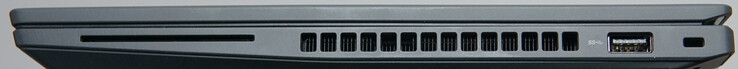 Portar till höger: SmartCard-läsare, USB-A (5 Gbit/s), Kensingtonlås