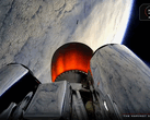 Vy från det andra steget i Electron under uppskjutningen av QPS-SAR-12 (Bildkälla: Rocket Lab)