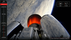 Vy från det andra steget i Electron under uppskjutningen av QPS-SAR-12 (Bildkälla: Rocket Lab)