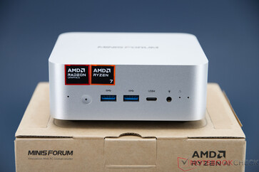 Minisforum AI X1 - Anslutningar på frontpanelen