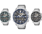 En bild av de nya klockorna i Casio Edifice ERA-130D-serien mot en vit bakgrund.
