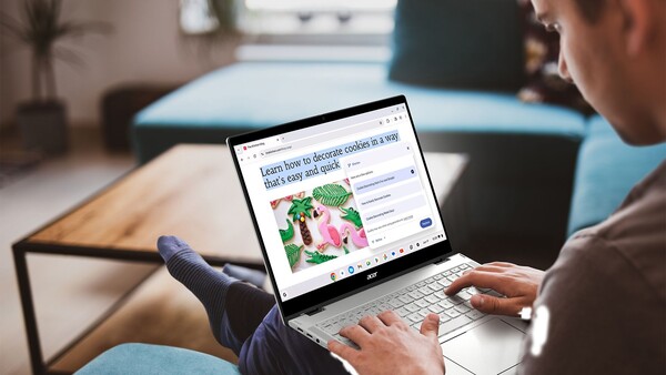 Acer Chromebook Plus Spin har en pekplatta i OceanGlass. (Bildkälla: Acer)