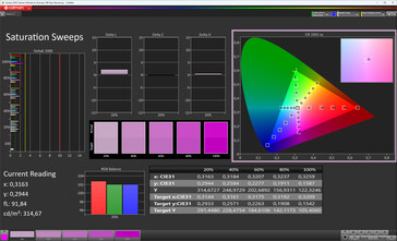 Mättnad (färgläge: Standard, målfärgrymd: sRGB)