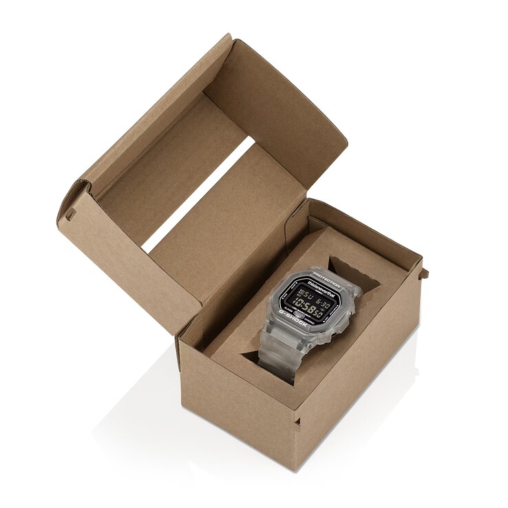 Casio levererar DW-5600TNT-7 i en specialutgåva av förpackningen som tagits fram för detta samarbete.