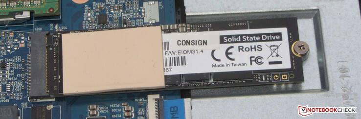 En PCIe-4 SSD fungerar som systemenhet.