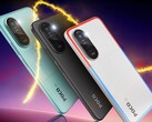 Poco M7 Plus i färgerna Aqua Blue, Carbon Black och Chrome Silver. (Bildkälla: Poco)