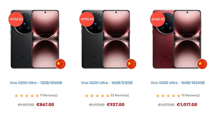 Importpriser för Vivo X200 Ultra på Tradingshenzhen i mitten av juli 2025