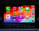 CarPlay-startskärm med appikoner på pekskärmen i en Kia