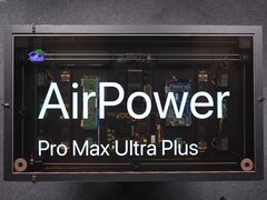 HTX Studios DIY-laddningsbord inspirerat av AirPower, som visar dess inre hårdvara och genomskinliga skärm.