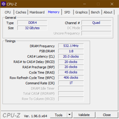 CPU-Z Minne