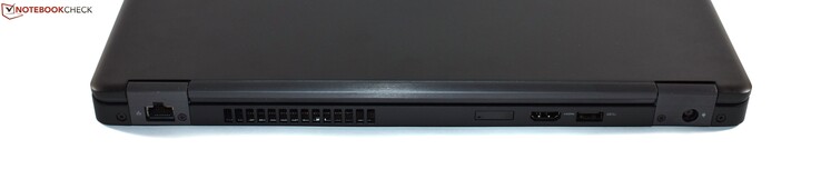 Baksidan: RJ45, SIM-plats, HDMI, USB 3.0 typ A, laddningsport