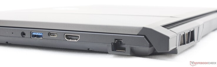 Höger: 3,5 mm headset, USB-A 3.2 Gen. 1, USB-C 3.2 Gen. 1, HDMI (4K60)