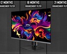 MSI MPG 321URX är en 32-tums 4K QD-OLED gamingmonitor med en uppdateringsfrekvens på 240 Hz. (Bildkälla: MSI, Monitors Unboxed på YouTube, redigerad)