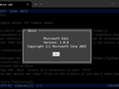 Microsoft Edit för 64-bitars Windows gör det möjligt för kommandoradsanvändare att enkelt redigera textfiler. (Bildkälla: Microsoft)