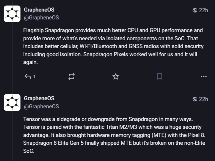 Snapdragon sägs vara bättre än Tensor