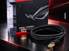 Ethernet-kabeln Asus ROG Zoom Cat. 8 erbjuder en bandbredd på 40 Gbps.