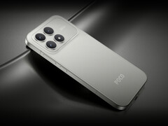 Xiaomi säljer Poco F8 Pro i blått och svart utförande, samt Titanium Silver-alternativet som visas här. (Bildkälla: Xiaomi)