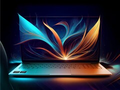 Konstnärlig rendering av en bärbar dator som drivs av en processor i AMD Ryzen AI 400-serien.