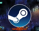En bild som visar Steam-logotypen och spelet Children of Morta, som för närvarande är på rea.