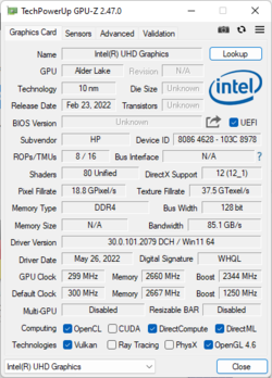 Intel Iris Xe Graphics G7 (96 EU)