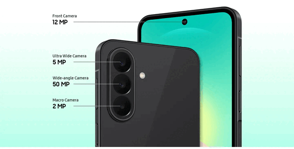 Galaxy A27 5G har tre bakre kameror.