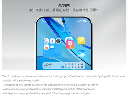 Xiaomi lyfter fram de telefoner som är kompatibla med ”soft light glass”-effekterna