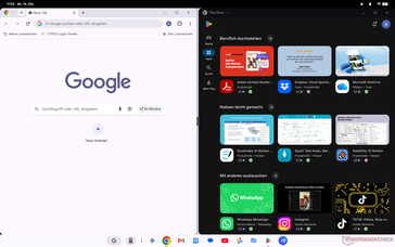 Googlebook OS delad skärm