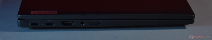 vänster: 2x Thunderbolt 4, HDMI, 3,5 mm ljud, nanoSIM-kortplats
