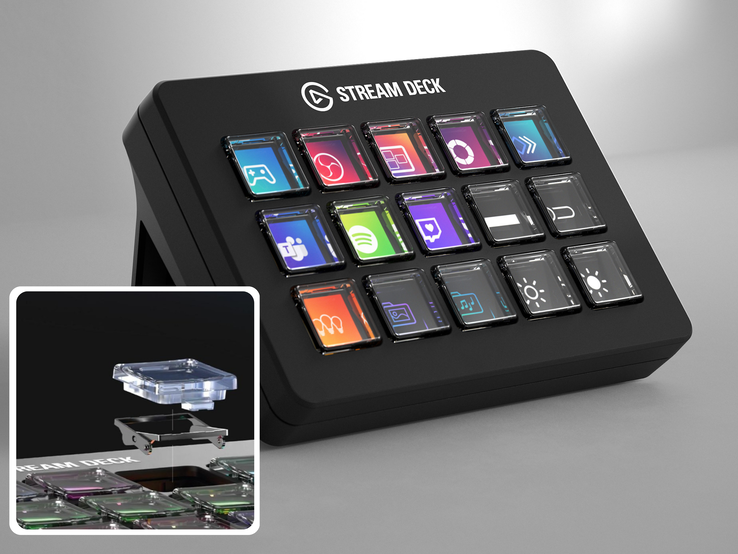 Stream Deck med saxbrytare (bilden) säljs för samma pris som den klassiska versionen. (Bildkälla: Elgato)