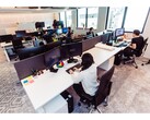 Ett fotografi som visar arbetsytan på Googles kontor i Frankrike i Paris. (Bildkälla: Google)