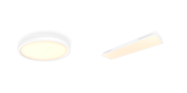Philips Hue Aurelle Panel Round (vänster) och Rectangle (höger). (Bildkälla: Philips Hue)
