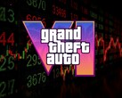 GTA 6-logotypen visas framför aktietickers