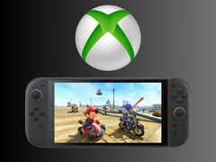 Xbox-logotypen ovanför Switch 2-konsolen (Bildkälla: Microsoft Xbox Gaming, Nintendo of America)