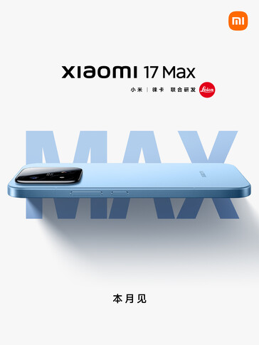 Officiell teaserbild av Xiaomi 17 Max.