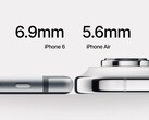 iPhone Air: Apple's tunnaste telefon någonsin verkar inte så tunn jämfört med iPhone 6, men den är sannolikt mycket mer robust. (Bildkälla: Reddit)