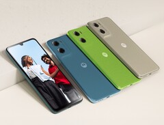 Moto G06 Power finns tillgänglig i tre Pantone-färger. (Bildkälla: Motorola)