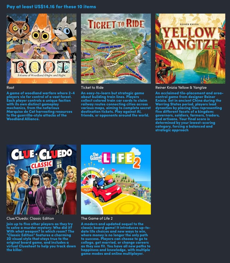 De ytterligare fem spelen som kommer att låsas upp vid en betalning på $ 14,16. (Bildkälla: Humble Bundle)