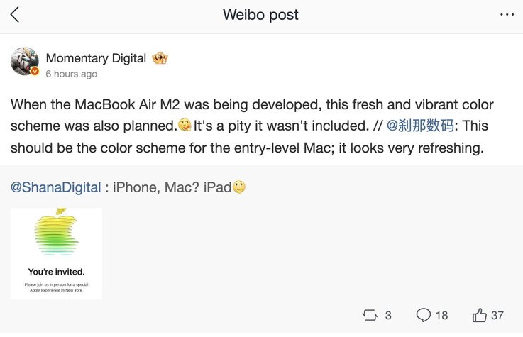 Instant Digital hävdar att Apple hade övervägt att lansera M2 MacBook Air med flera färgalternativ, vilket det upprepade gånger ryktats om.