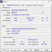 CPU-Z moderkort