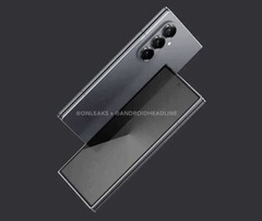 Samsung Galaxy Z Fold7 sägs ha en mycket tunnare kropp. (Bildkälla: @OnLeaks / Android Headlines)