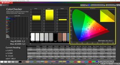 CalMAN ColorChecker (profil: Standard, målfärgrymd P3)