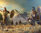 En bild som visar en duell mellan två hjältar i spelet A Total War Saga: Troy.